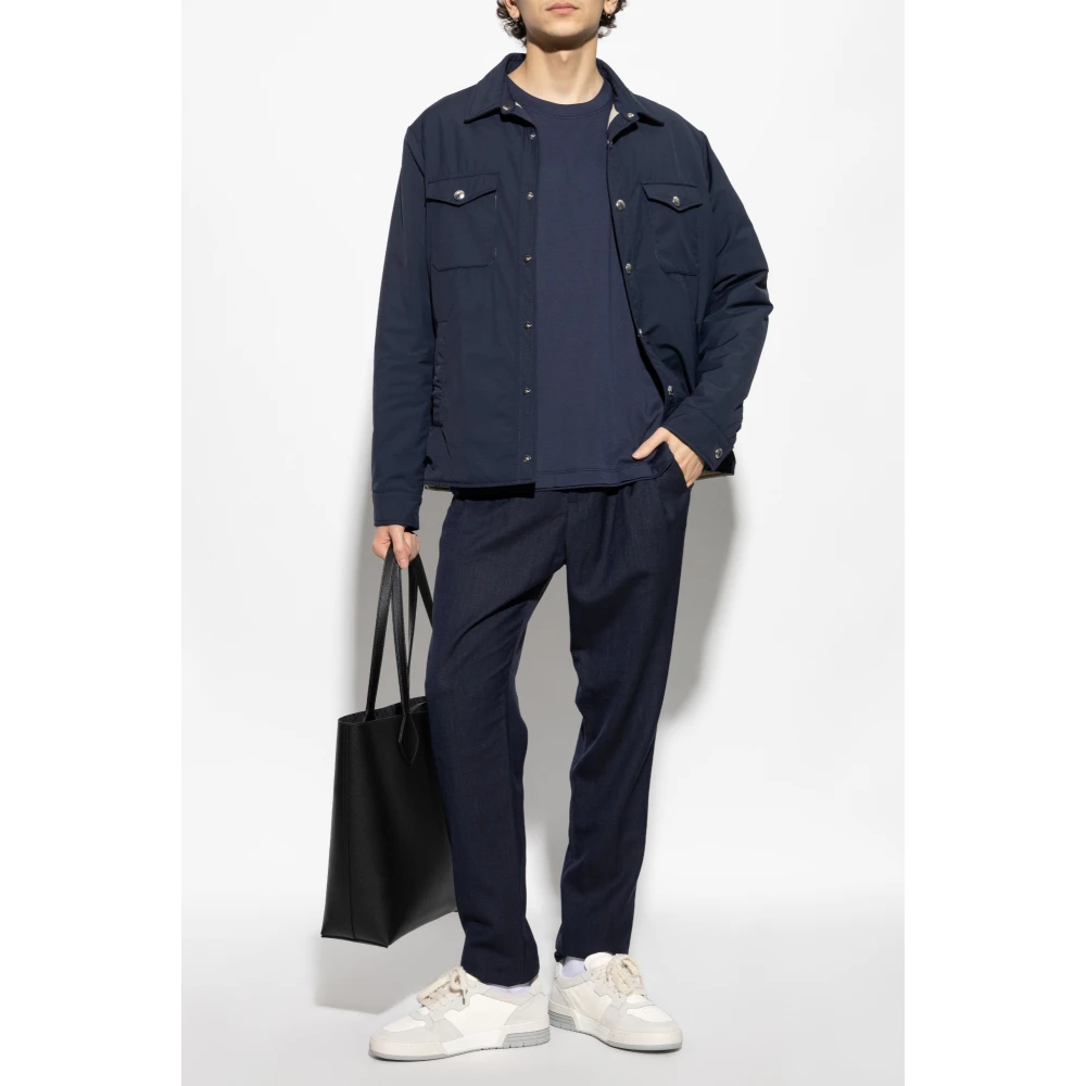 Eleventy Ronde hals T-shirt Blue Heren