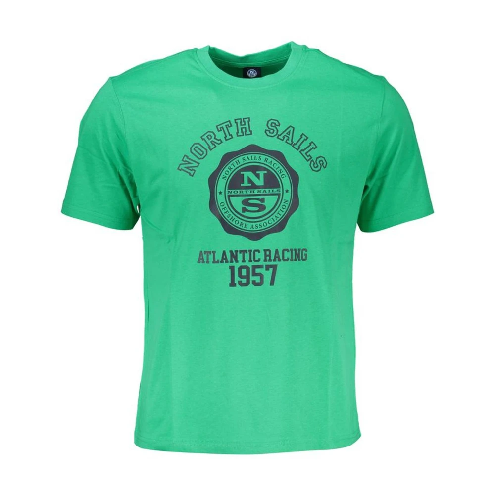 North Sails Groen Bedrukt Logo Crew Neck T-Shirt Green Heren