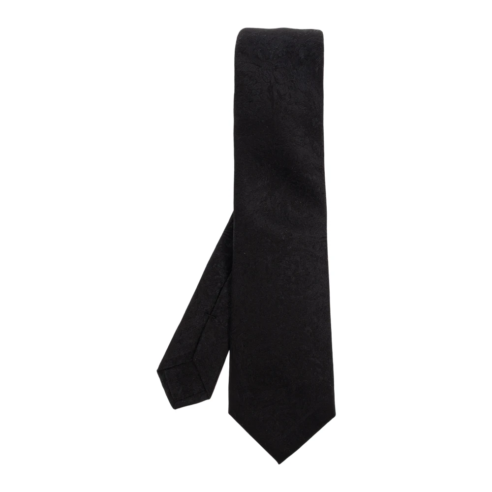 Versace Men's Black Barocco Jacquard Silk Tie - Ties - One Size - Accessories