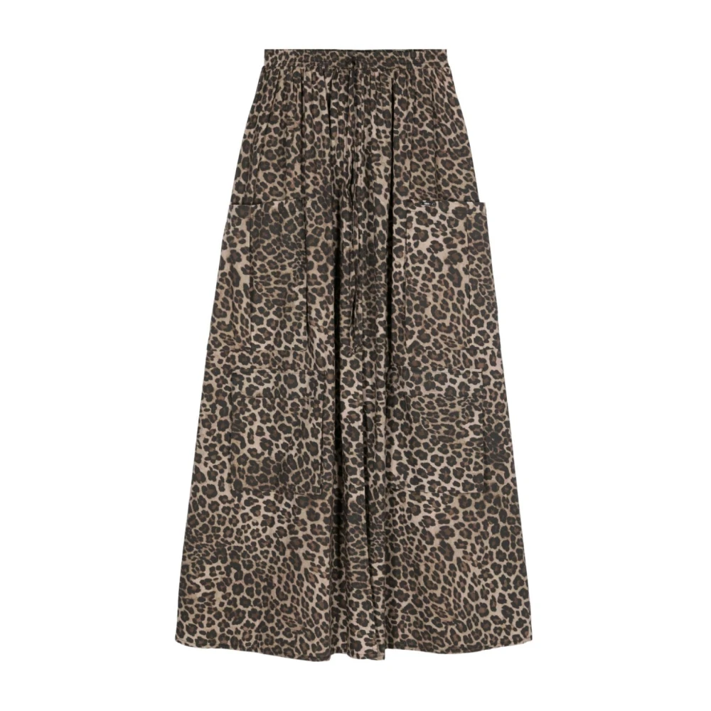 Liu Jo Leopard Print Flared Skirt Multicolor Dames