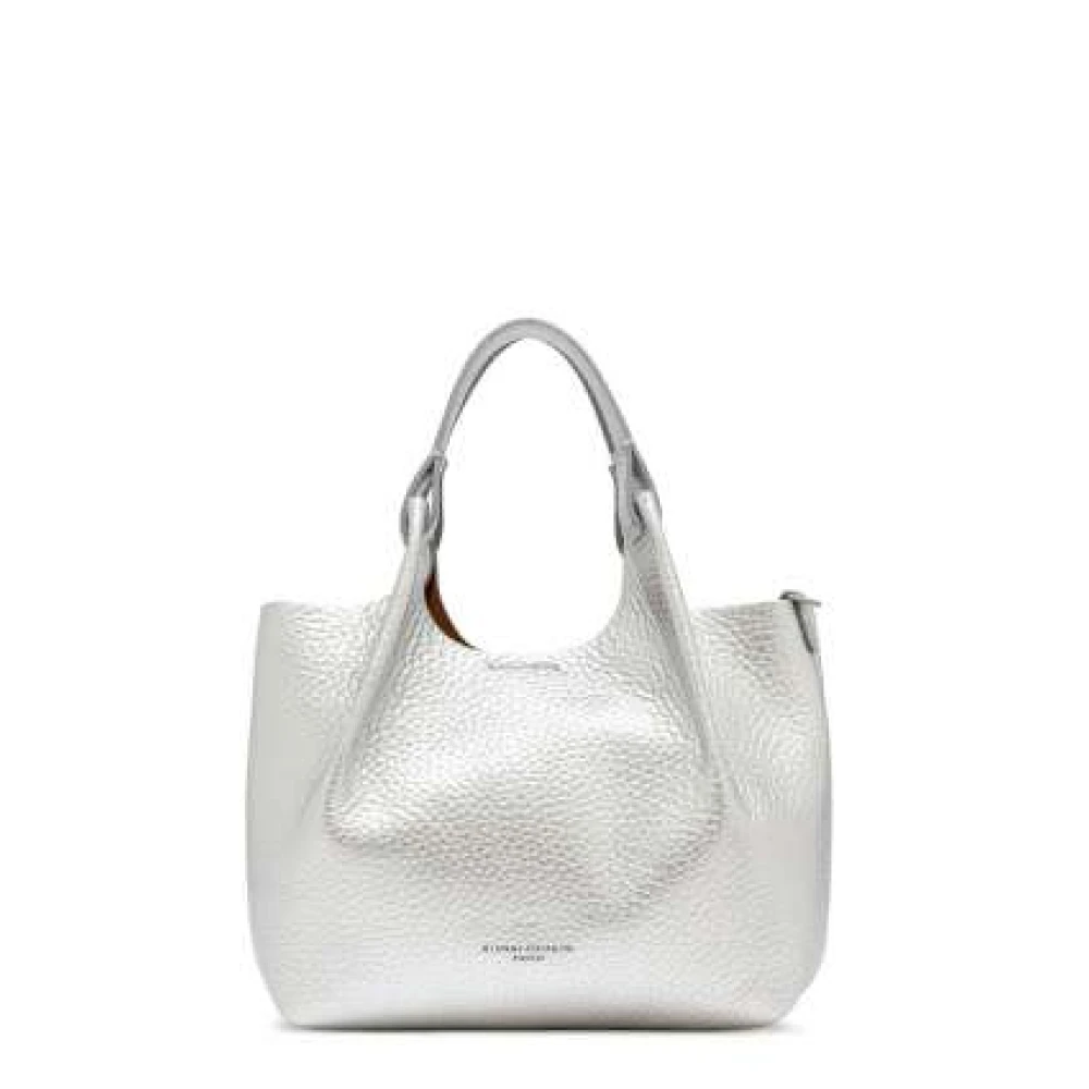 Gianni Chiarini Middelgrote tas van graanleer Gray Dames