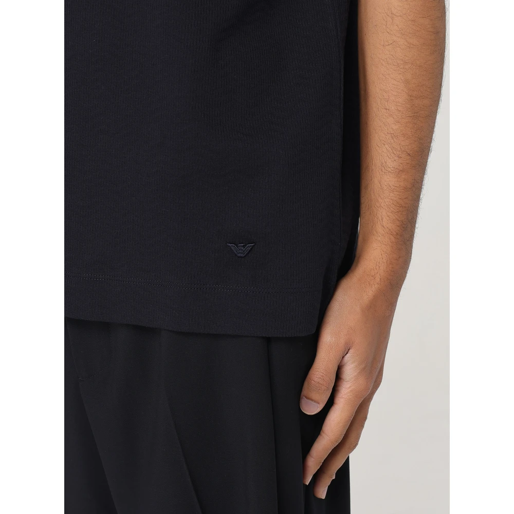 Emporio Armani Casual Katoenen T-Shirt voor Mannen Black Heren