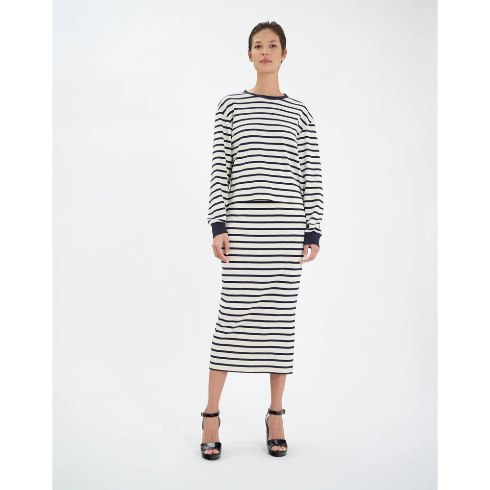 Ines De La Fressange Paris Layann navy katoenen trui Blue Dames