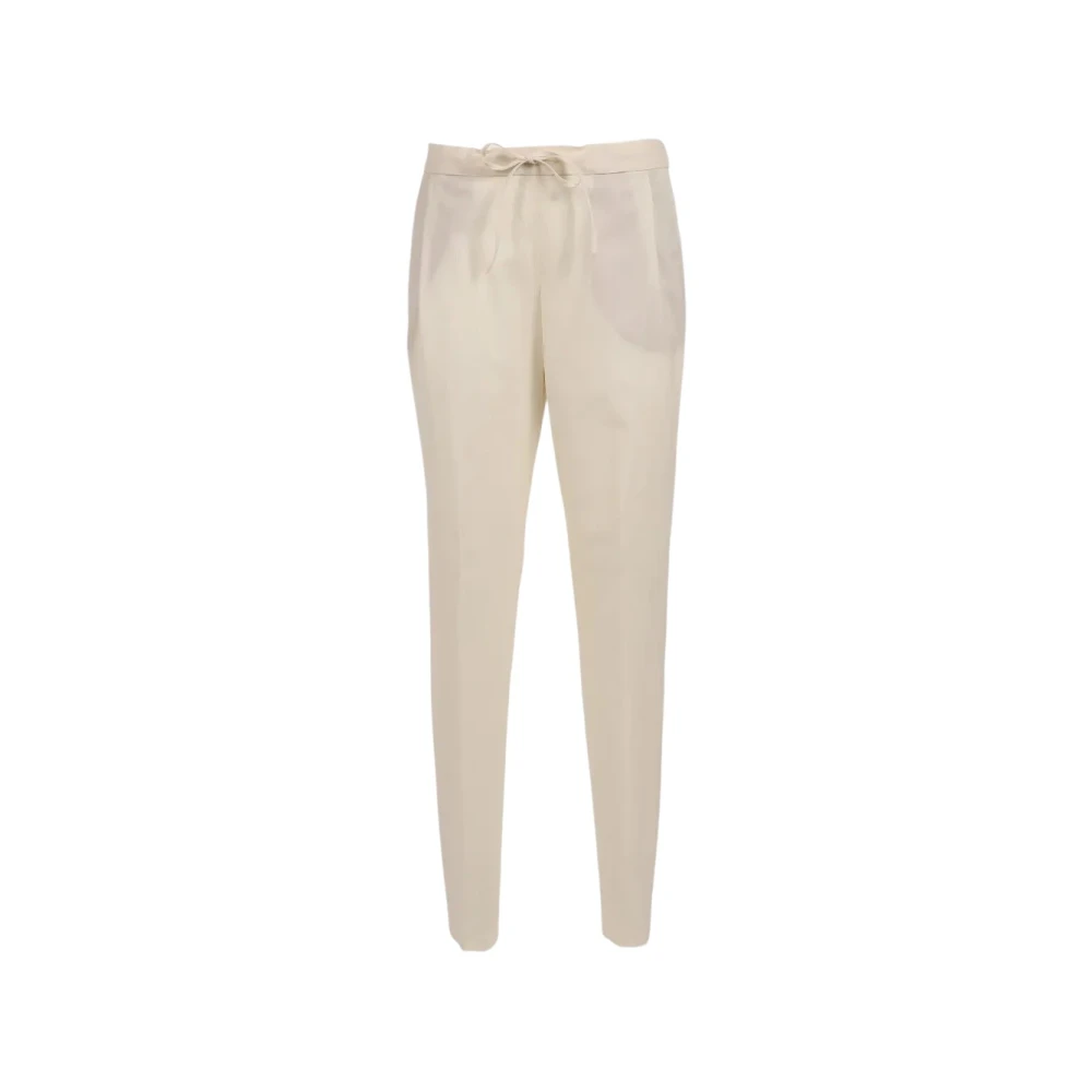 Fabiana Filippi Women's Beige Pleated Wide-Leg Trousers