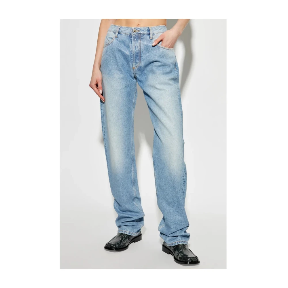 The Attico Elegante Katoenen Lange Broek Blue Dames