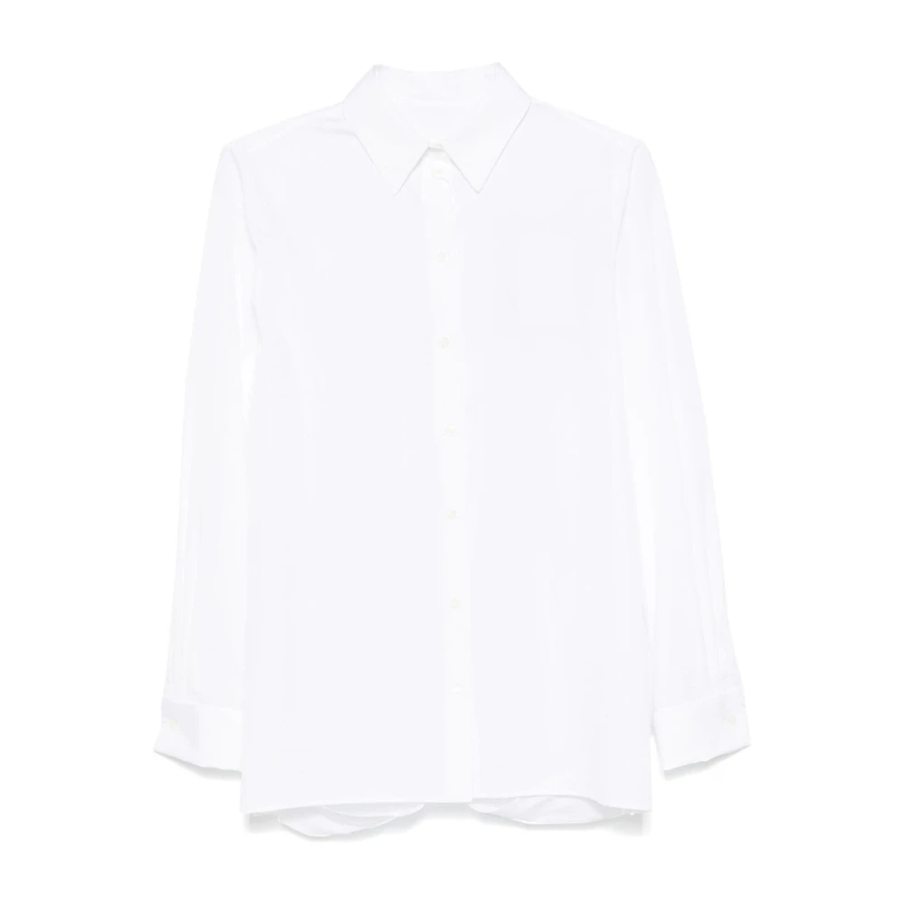 Givenchy Vit poplinskjorta med 4G-broderi White, Dam