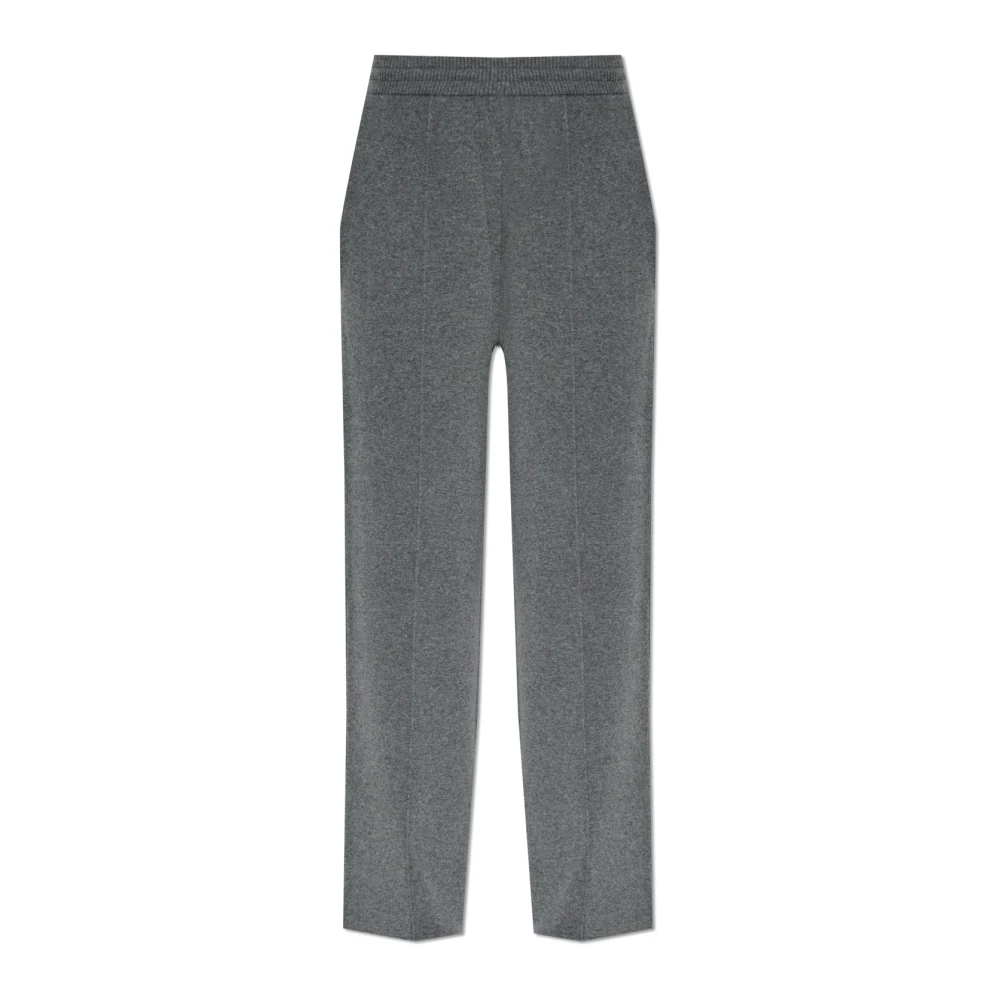 Lanvin Vrouw Grijs Broeken Dames, S, Wol, Rechte Broekspijpen