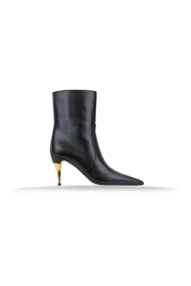 Läder Dragkedja Ankelboots