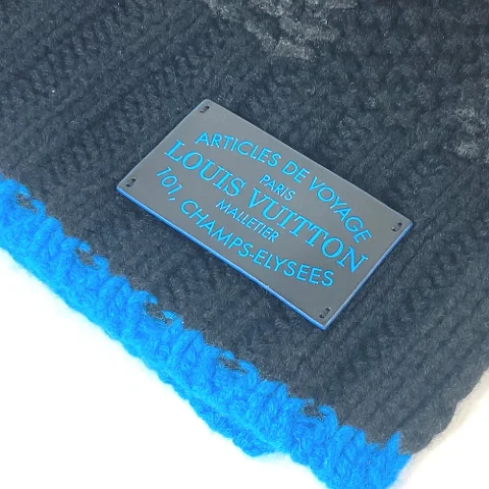 Louis Vuitton Vintage Pre-owned Cashmere scarves Black Dames