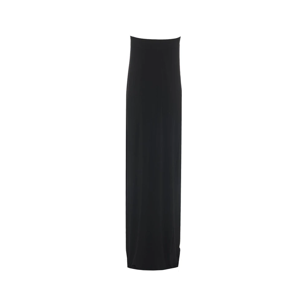 Norma Kamali Zwarte Strapless Avondjurk Jurk Black Dames
