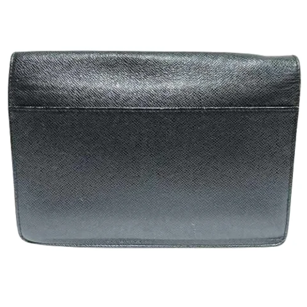 Louis Vuitton Vintage Pre-owned Leather clutches Black Heren
