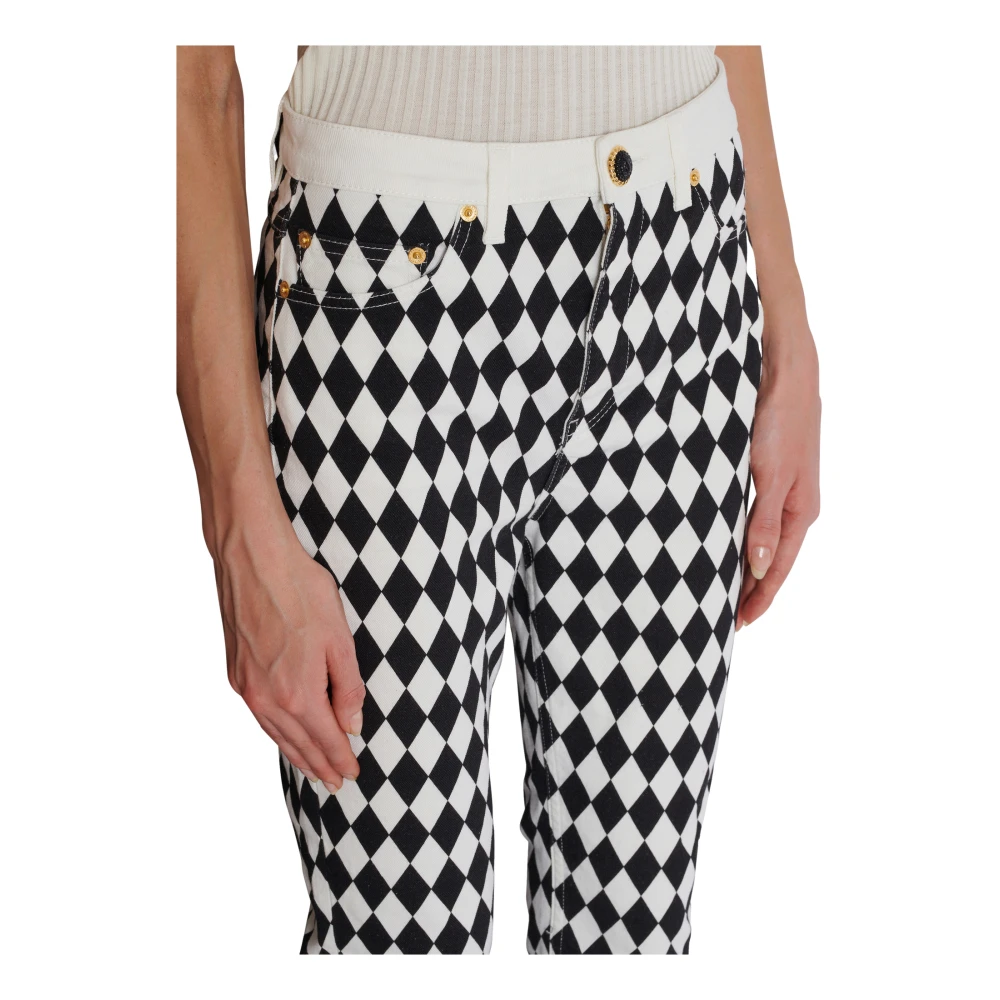 Balmain Diamanten denim slim-fit jeans Black Dames