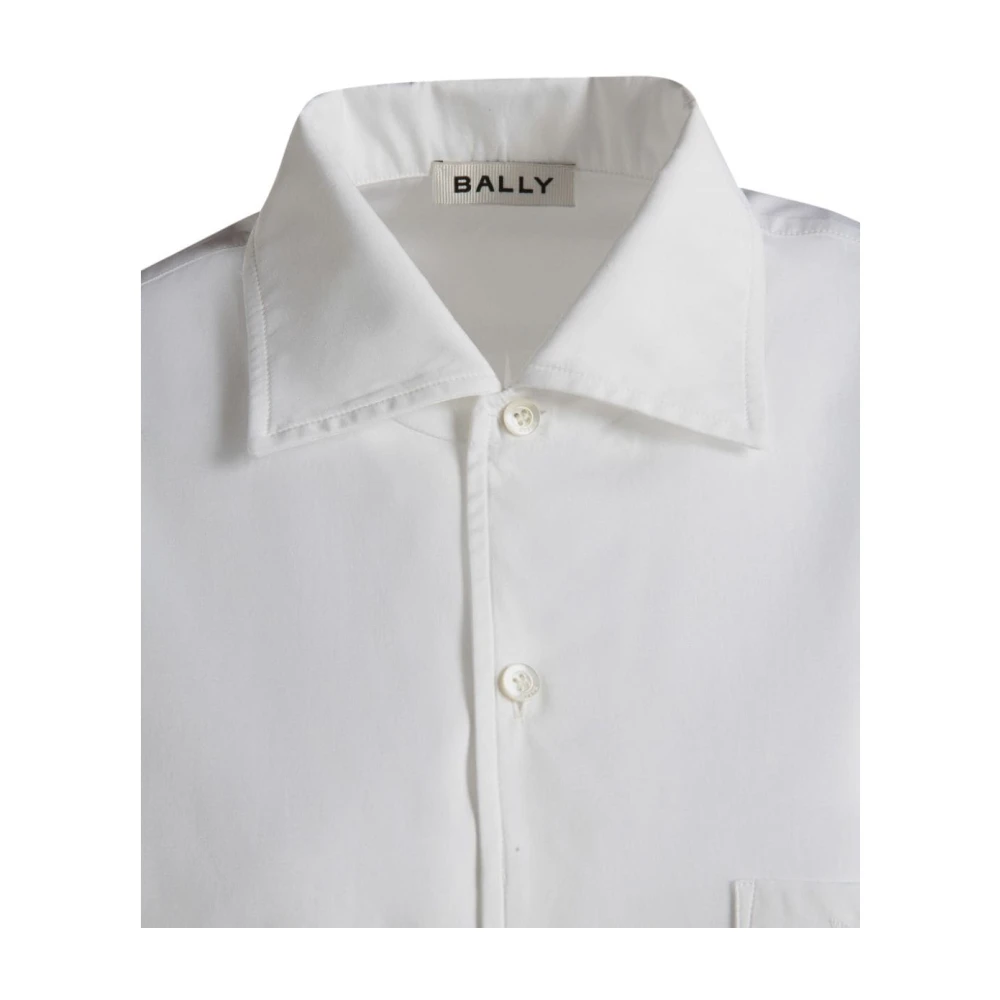 Bally Geborduurd Logo Katoenen Overhemd White Dames