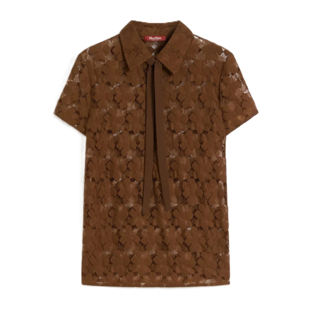 Max Mara Studio Kvinno Brun Blusar & Skjortor Dam, S, Blus