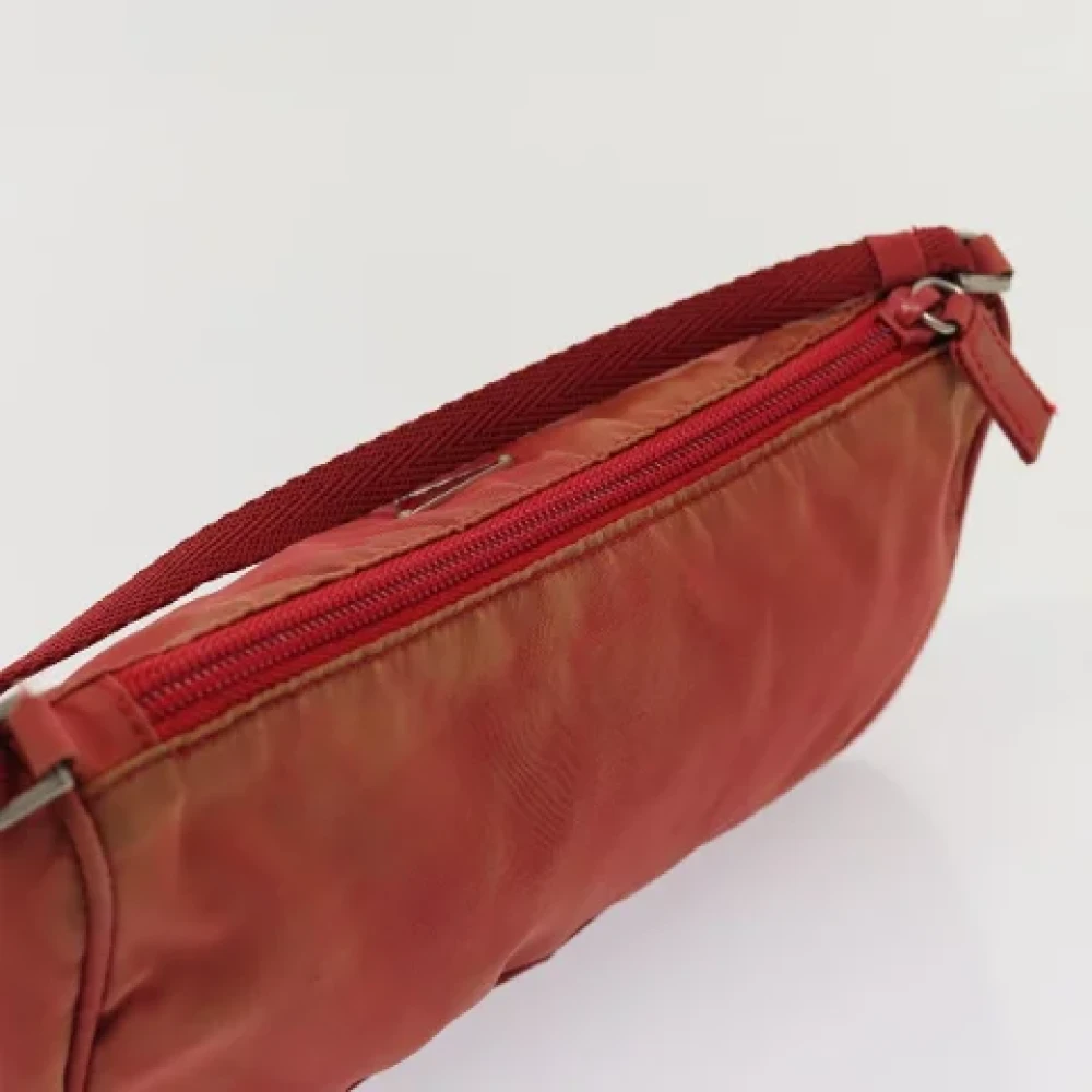 Prada Vintage Pre-owned Nylon pouches Red Dames