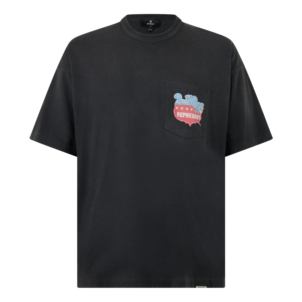 Represent Black Comfortable T-Shirt With Stylish Logo - Male - T-Shirts - Black - S - Tops