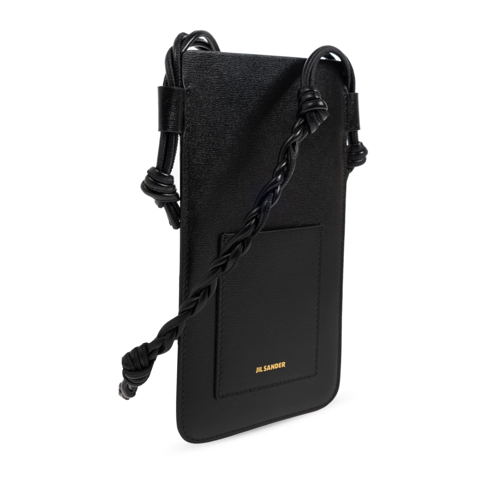 Jil Sander Leren telefoonhoes Black Dames