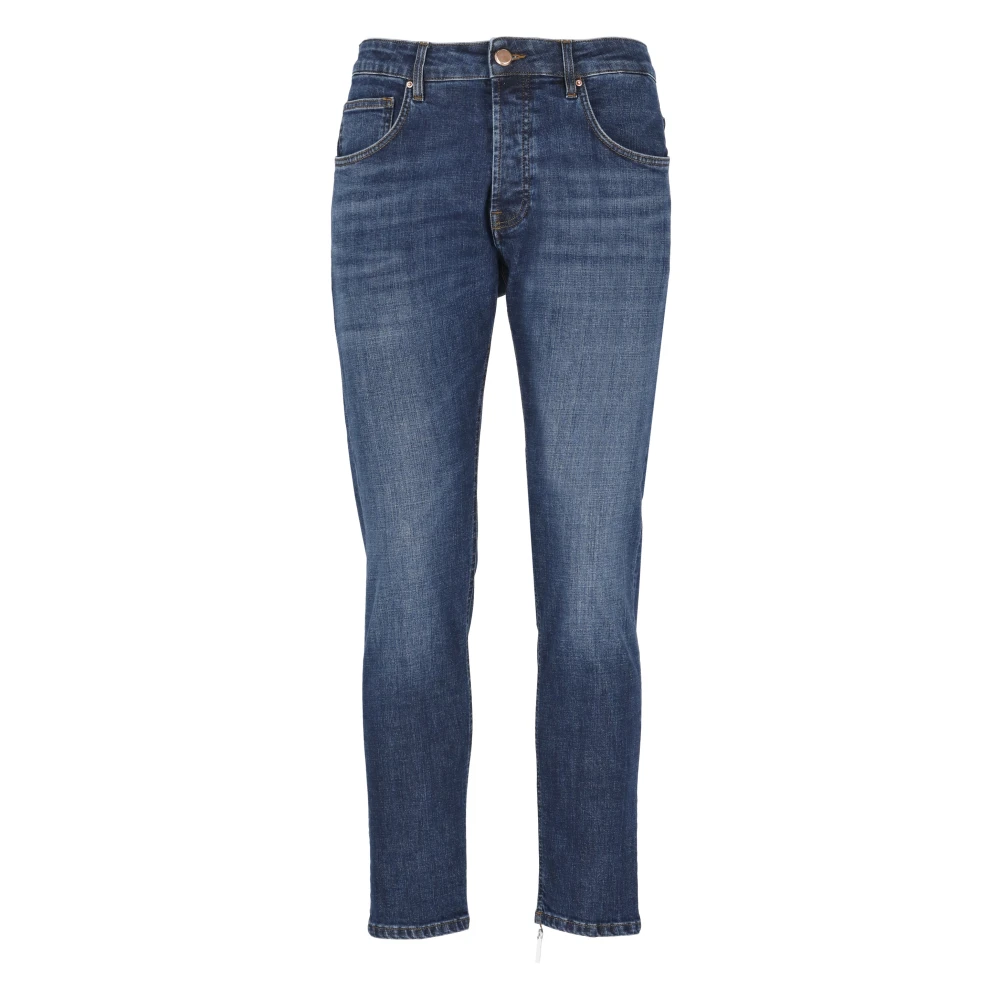 Don The Fuller Blauwe Katoenen Jeans met Riemlussen Blue Heren