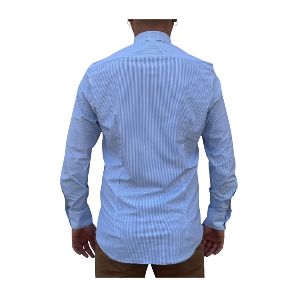 Liu Jo Elegante Shirt met Stretchstof Blue Heren