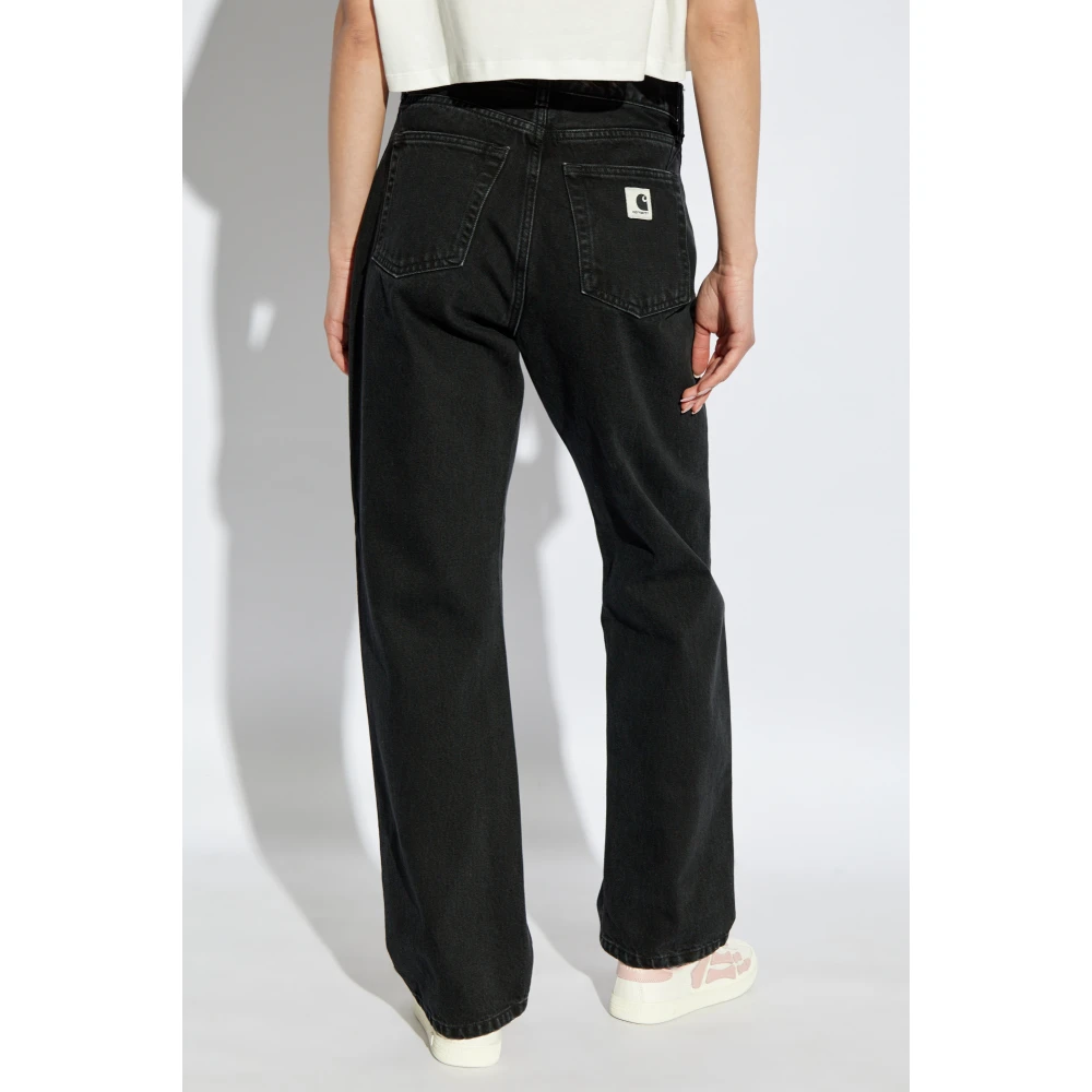 Carhartt WIP Jeans met logo Black Dames