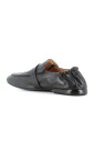 black-leather-loafer-with-silver-buckle