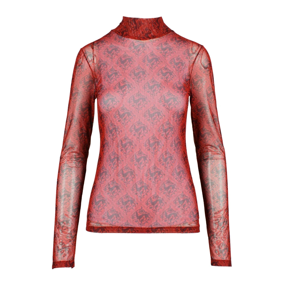 Trussardi Elegante Top met Stretchstof Red Dames