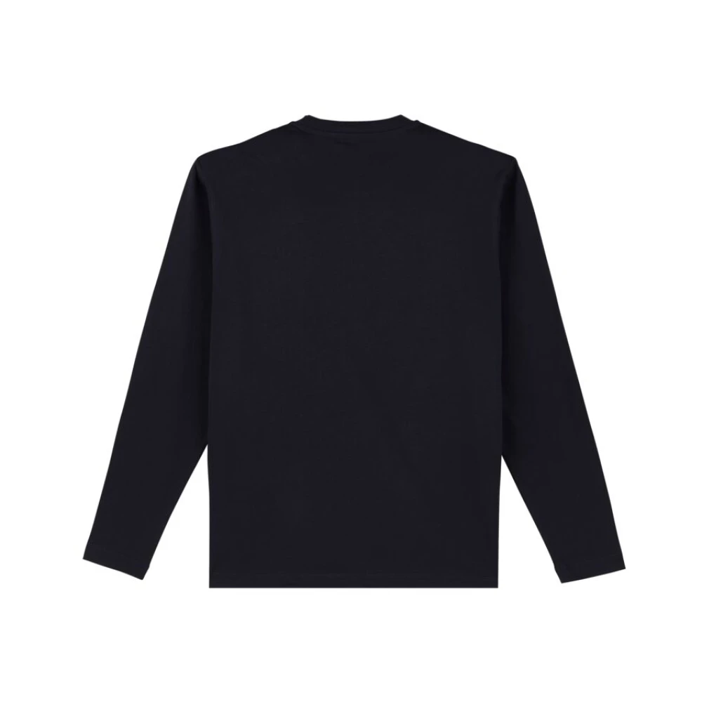 Vilebrequin Lange mouwen katoenen T-shirt voor heren met vintage embleem Blue Heren