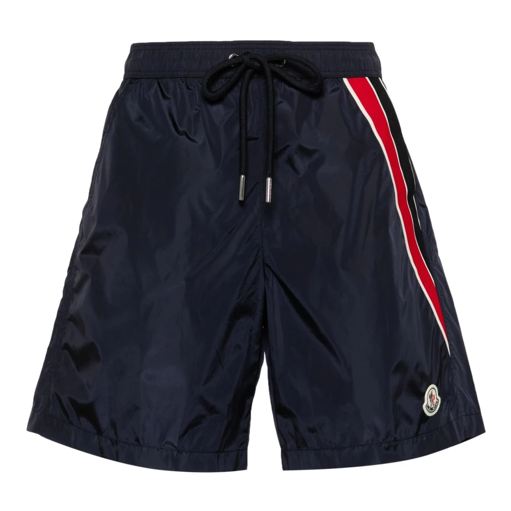 Moncler Navy Blauw Gestreepte Boxershort Blue Heren
