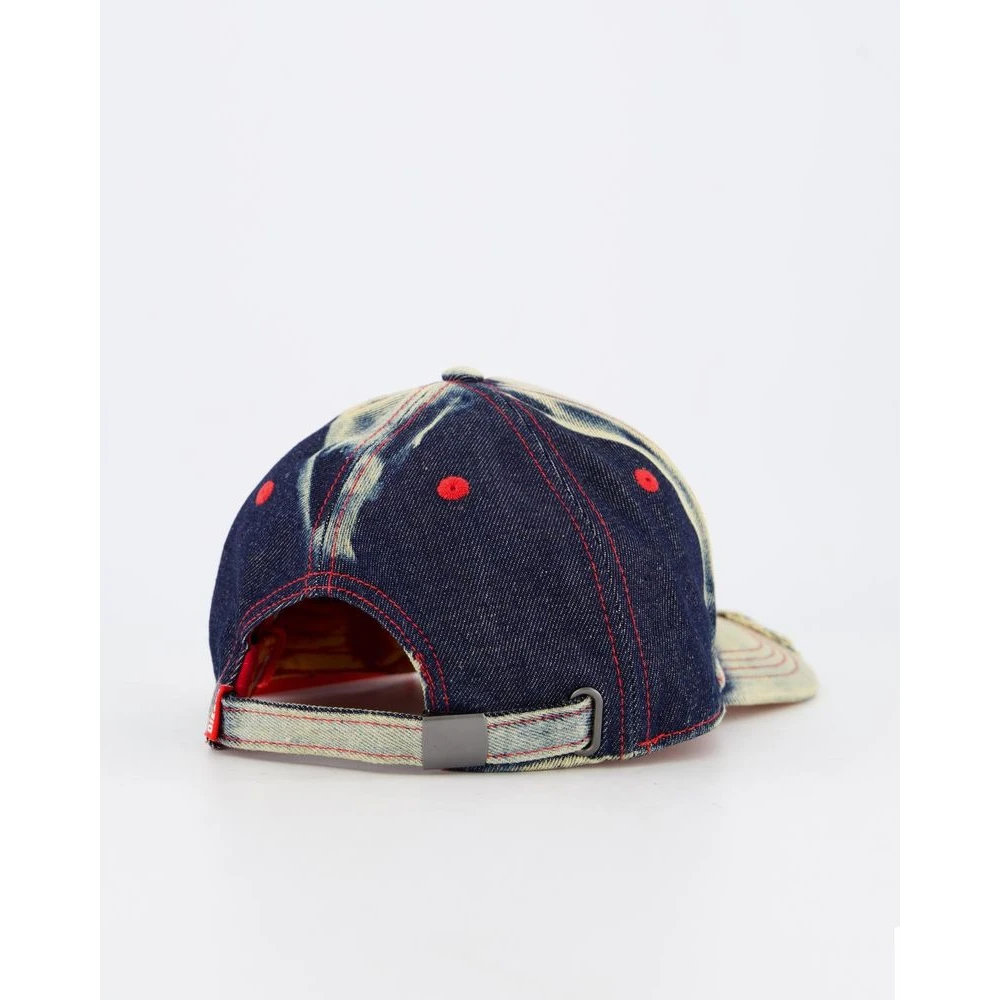 Diesel Multicolor Unisex - Berretto Da Baseball In Denim Trattato - Cappelli Taglia 02 - Immagine 4