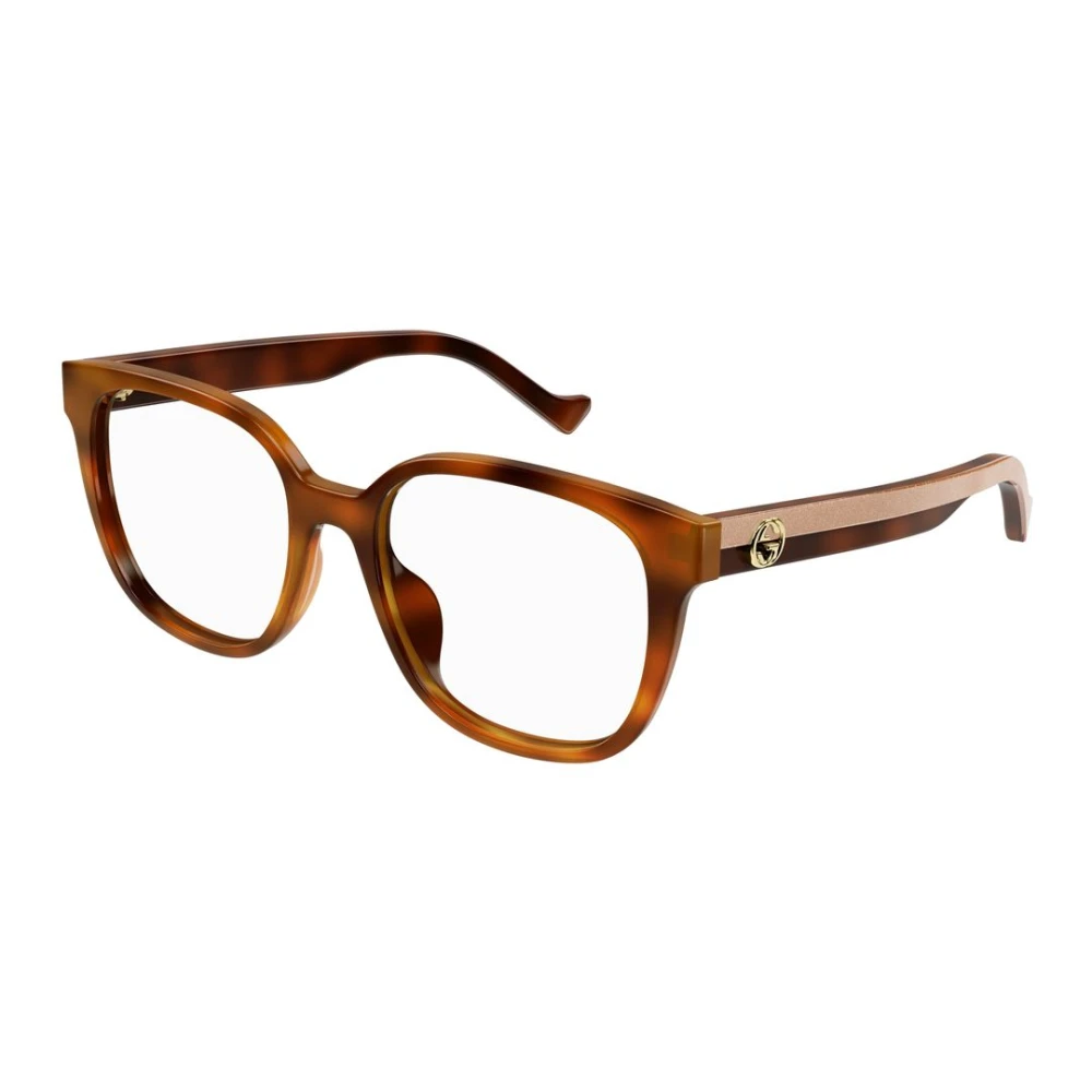 Gucci Optische Bril van Gerecycled Acetaat Brown Unisex