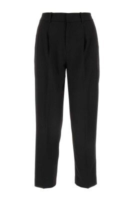 black-stretch-polyester-pant