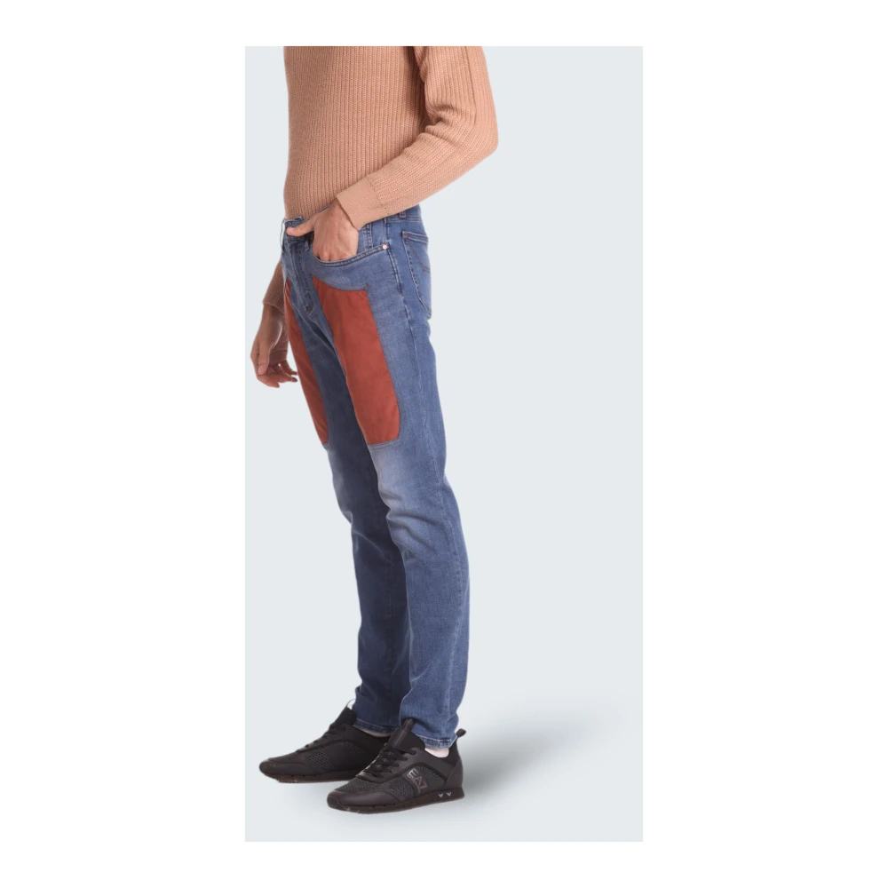 Jeckerson Moderne Slim Fit Katoenen Broek Blue Heren