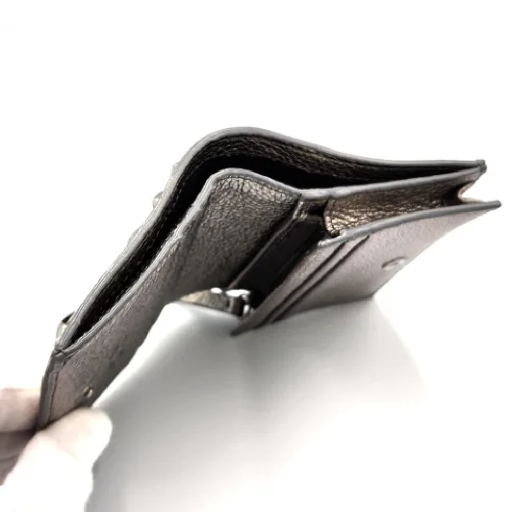Jimmy Choo Pre-owned Leather wallets Gray Dames