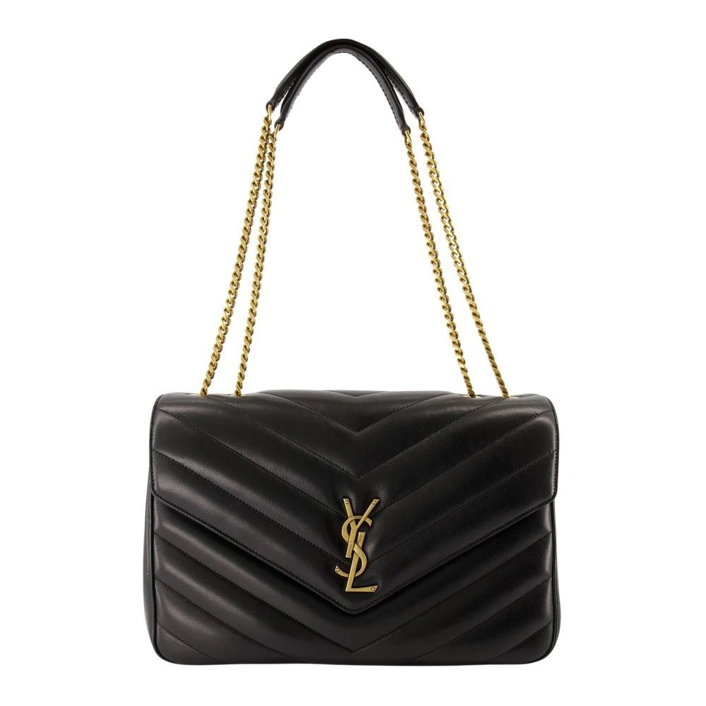 Saint Laurent Women's Black Shoulder Bags, One Size, Loulou Large Bag