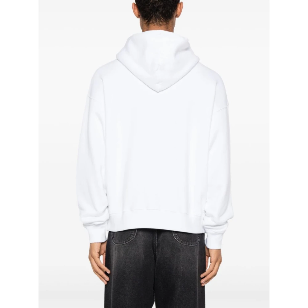 Off White Witte hoodie met gedeeld logo print White Heren