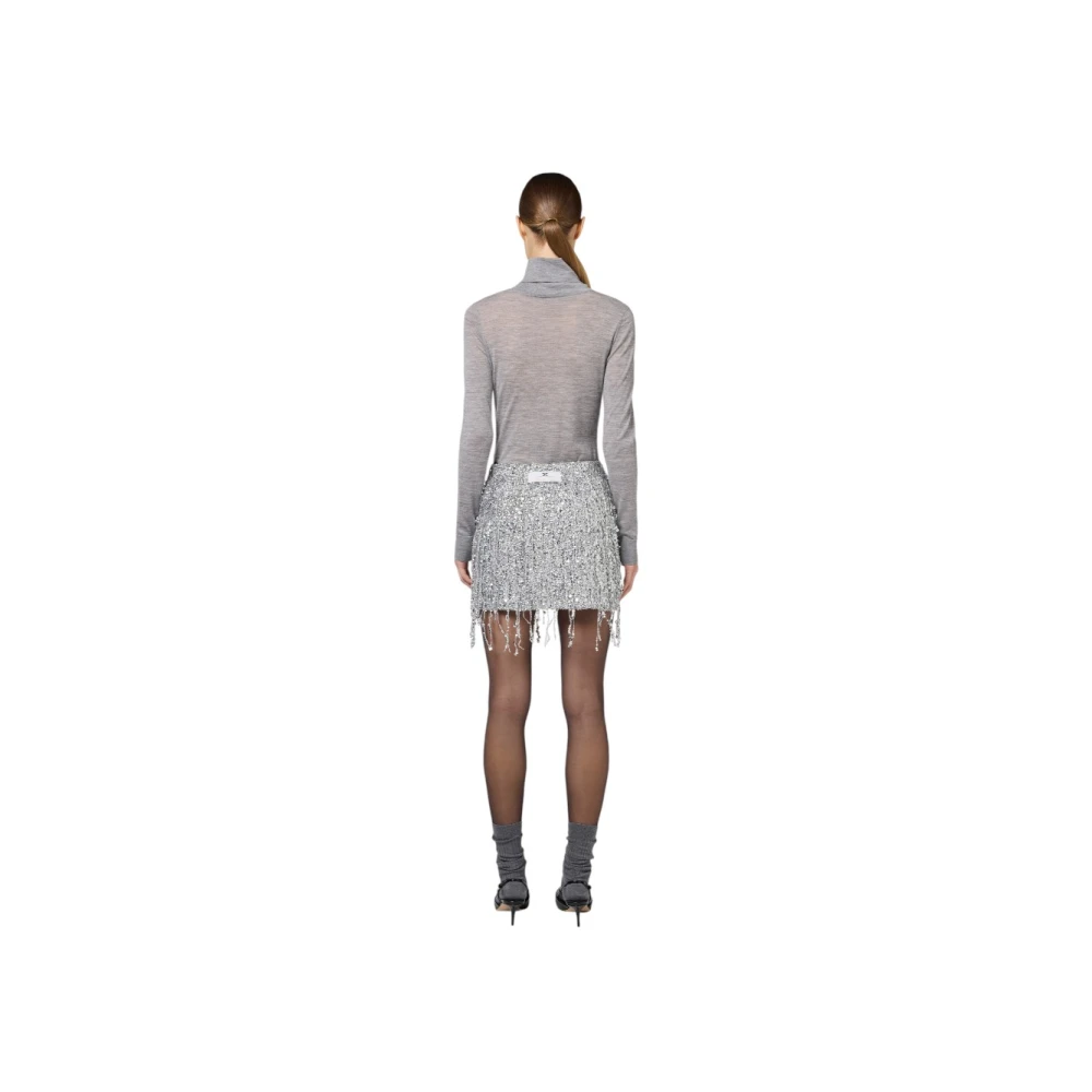 Elisabetta Franchi Stijlvolle Gebreide Top Gray Dames