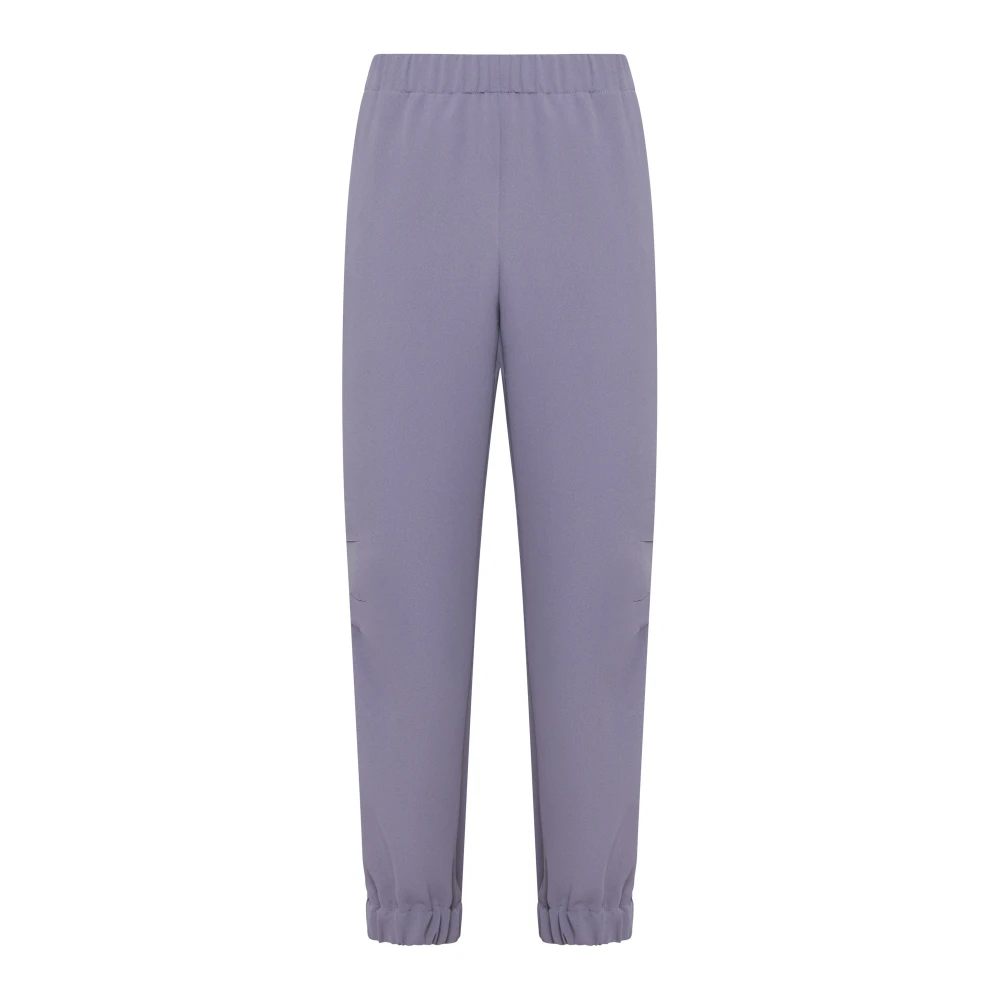 Dries Van Noten Lila elastische taille broek met zakken Purple Dames