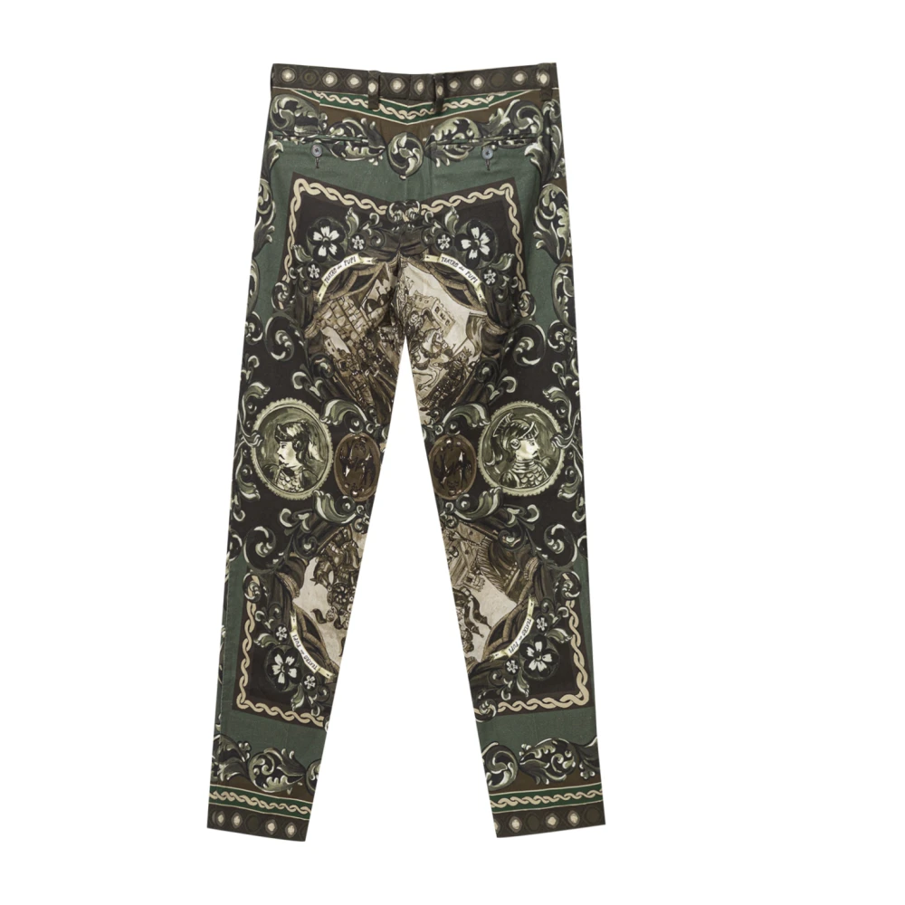 Dolce & Gabbana Katoenen Broek met Pupi Print Multicolor Dames