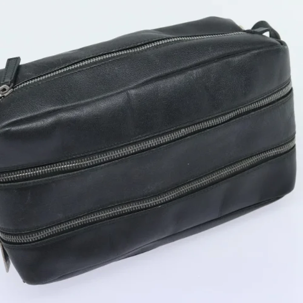 Gucci Vintage Pre-owned Leather clutches Black Dames