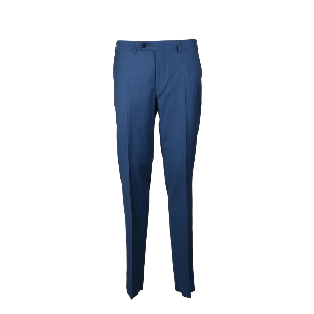 Canali Wollen Broek Blue Heren