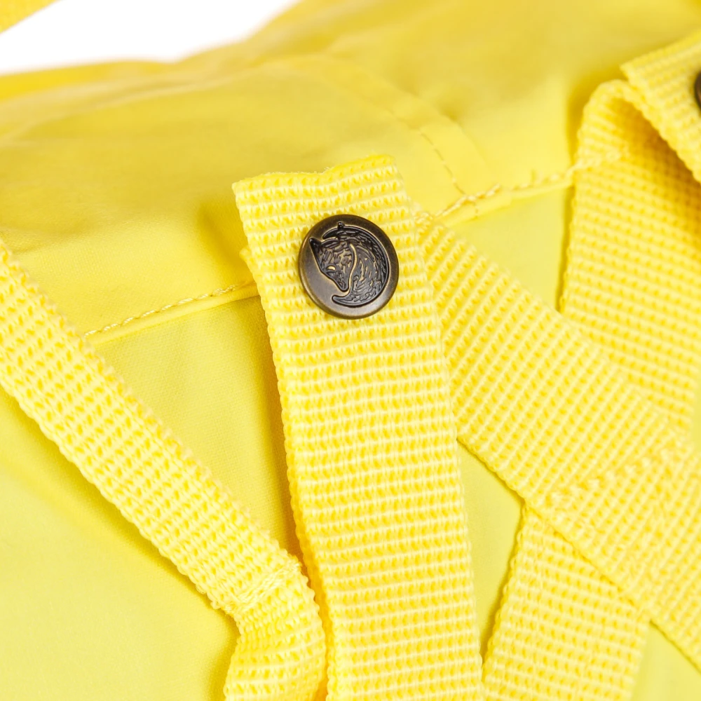 Fjällräven Gele Stoffen Rugzak met Meerdere Zakken Yellow Unisex