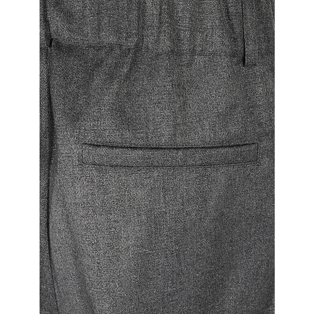 Mauro Grifoni Grijze Wol Geplooide Broek Gray Heren