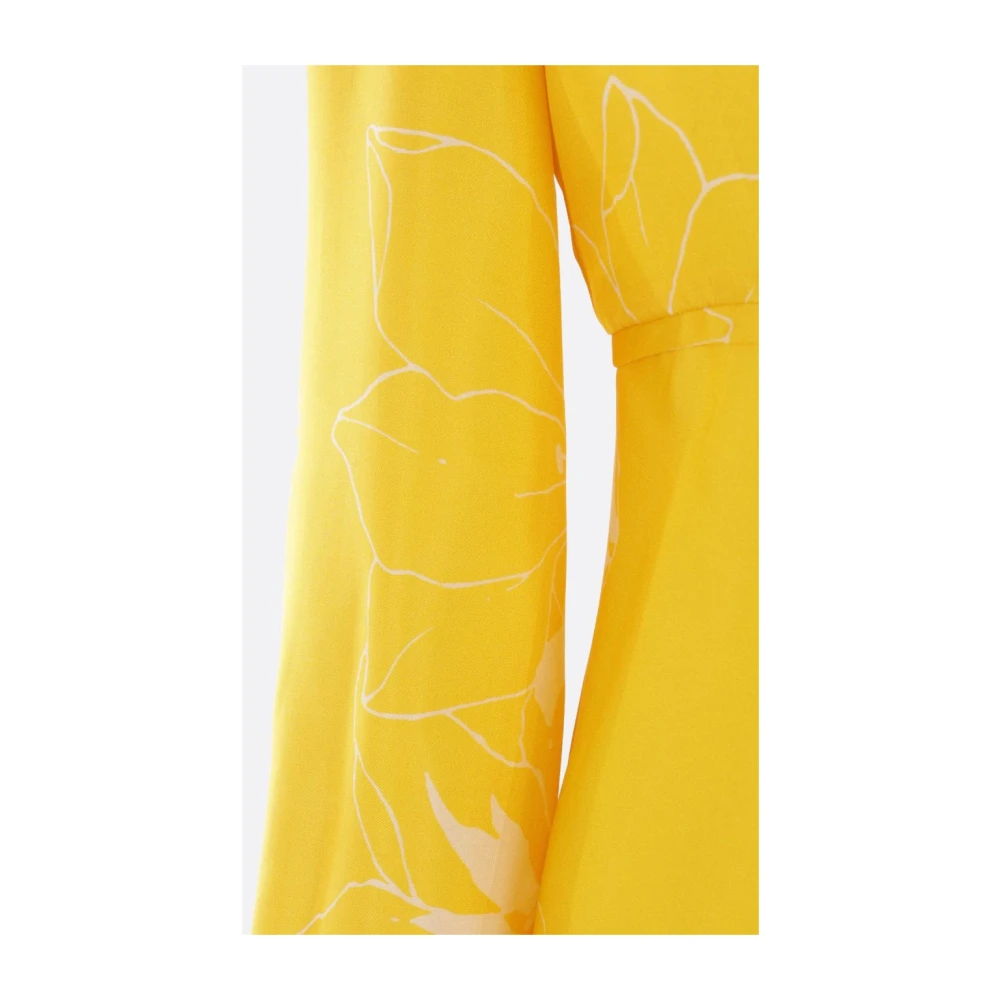 Raquel Diniz Bloemenprint Zijden Maxi Jurk Yellow Dames