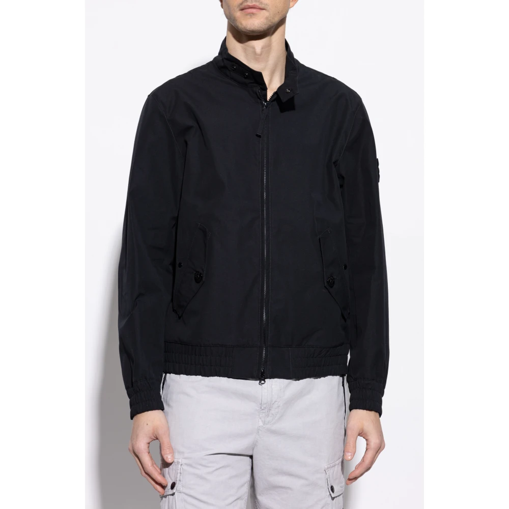 Stone Island Jas met logo Black Heren
