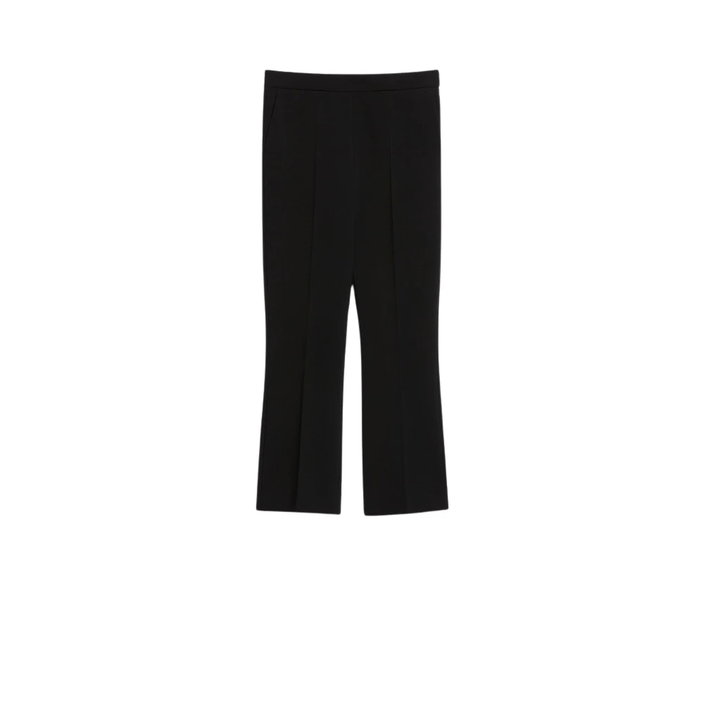 Max Mara Elegant Wide Leg Trousers Black Dames
