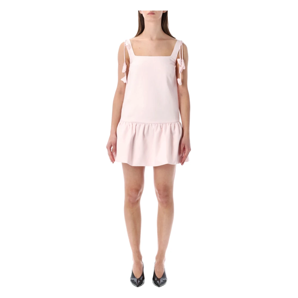 Self Portrait Women's Pink Flower Taffeta Mini Dress - Short Dresses - Xs - Dresses