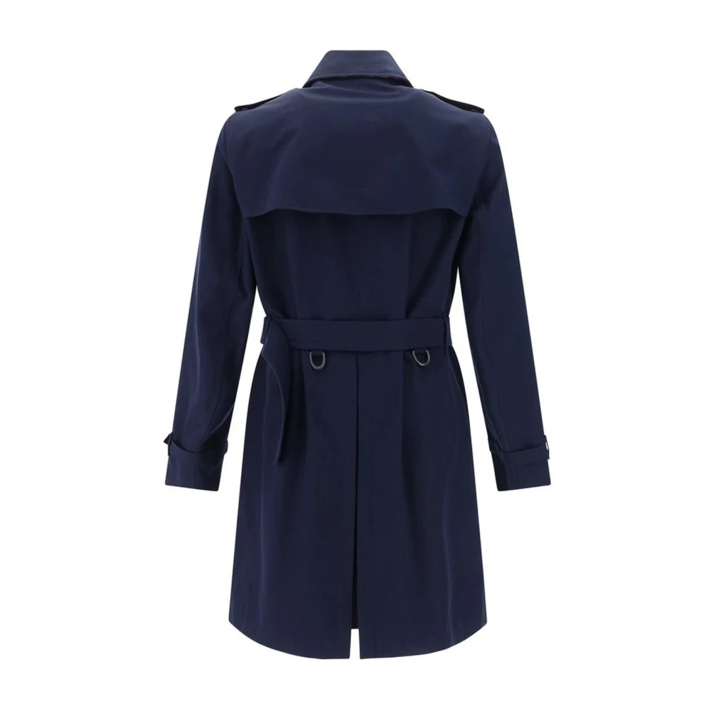 Burberry Klassieke Katoenen Double-Breasted Jas Blue Heren