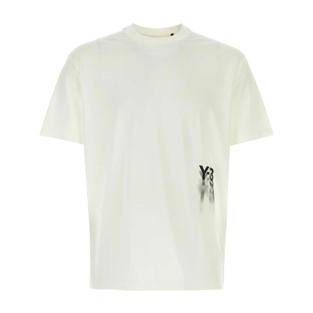 Y-3 Ivoor Katoenen T-shirt White Heren