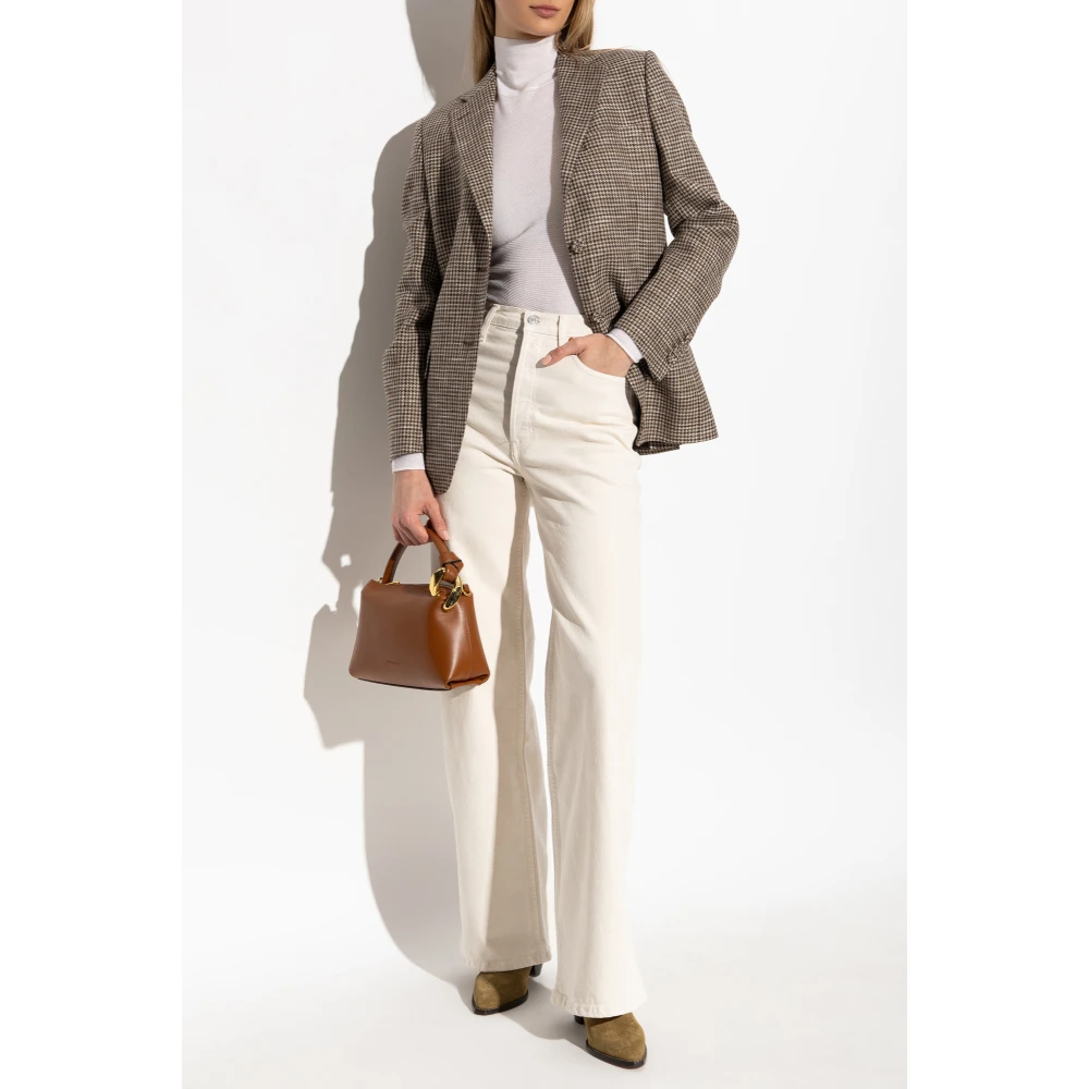 Officine Générale Geruite blazer Beige Dames
