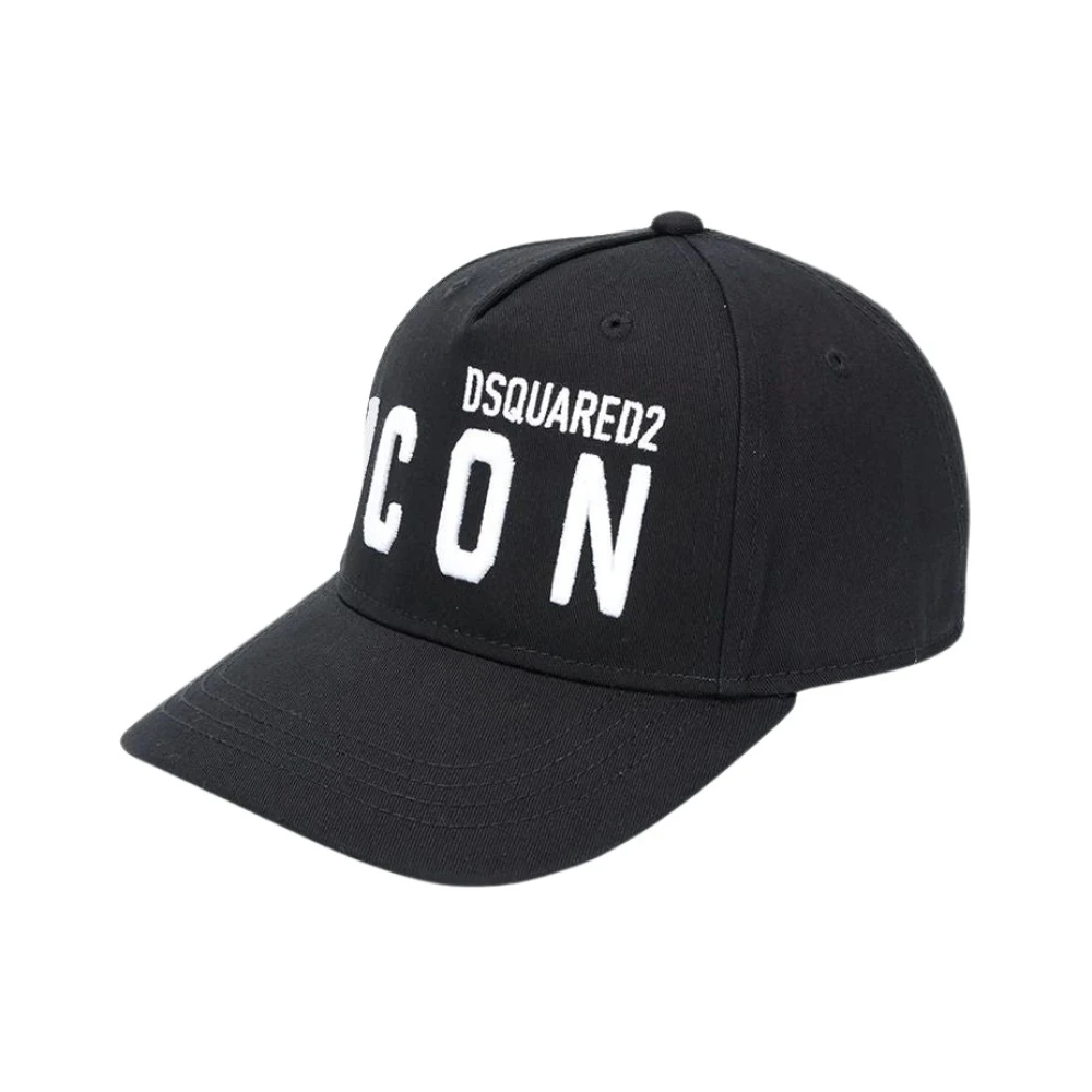 Dsquared2 Justerbar Bomullsskärm Keps med Icon Logo Black, Unisex